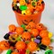 96PCS Halloween Toys in Bulk Halloween Prefilled Plastic Pumpkins Buckets (96-pcs Halloween Gift Pack)